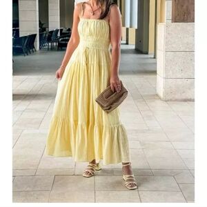 J. Crew Yellow Midi Dress